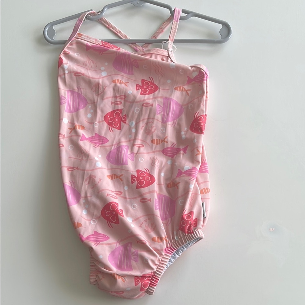 Green Sprouts Iplay Fish swimsuit with built in swim diaper